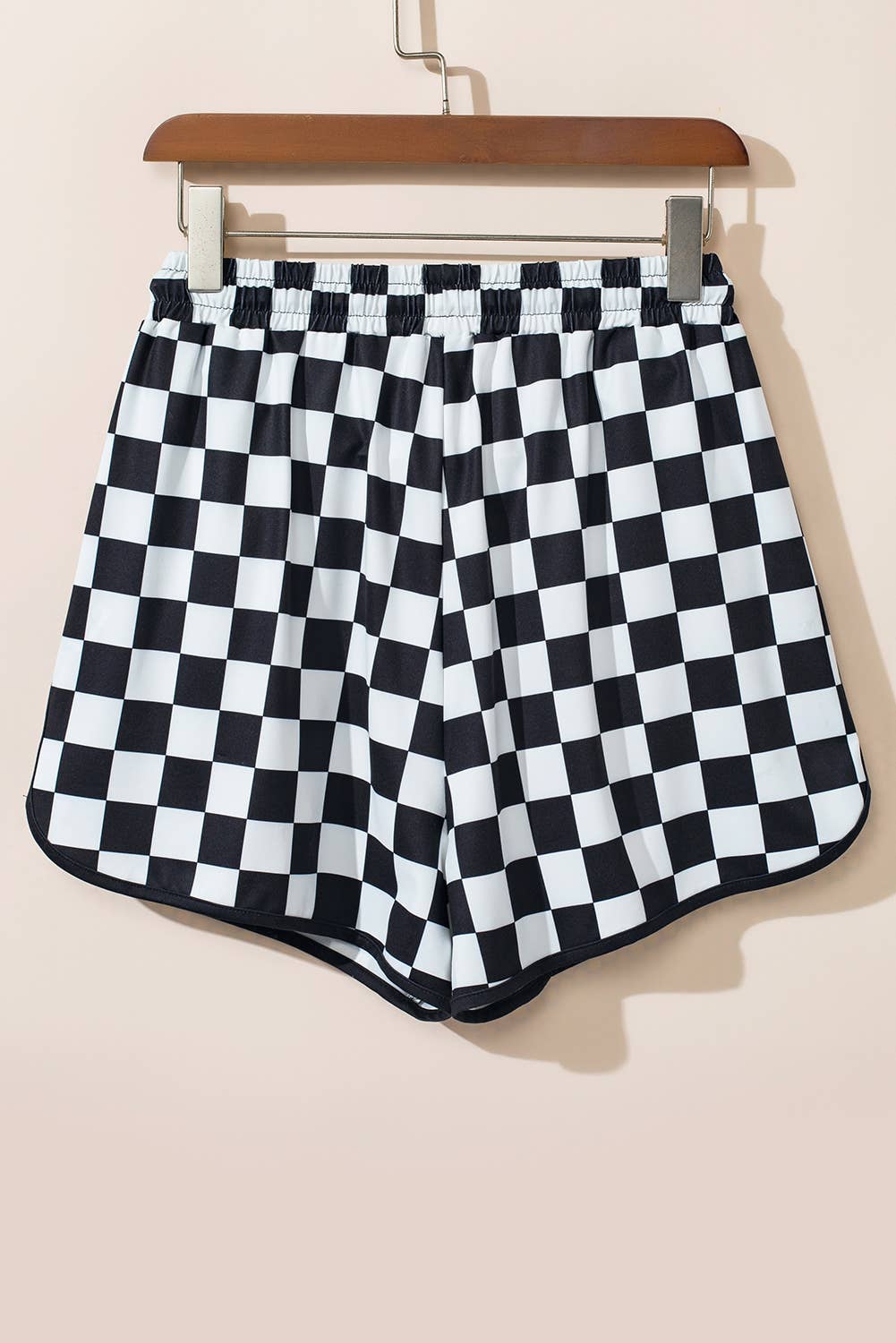 Checkered Drawstring Elastic Waist Shorts | S-XL