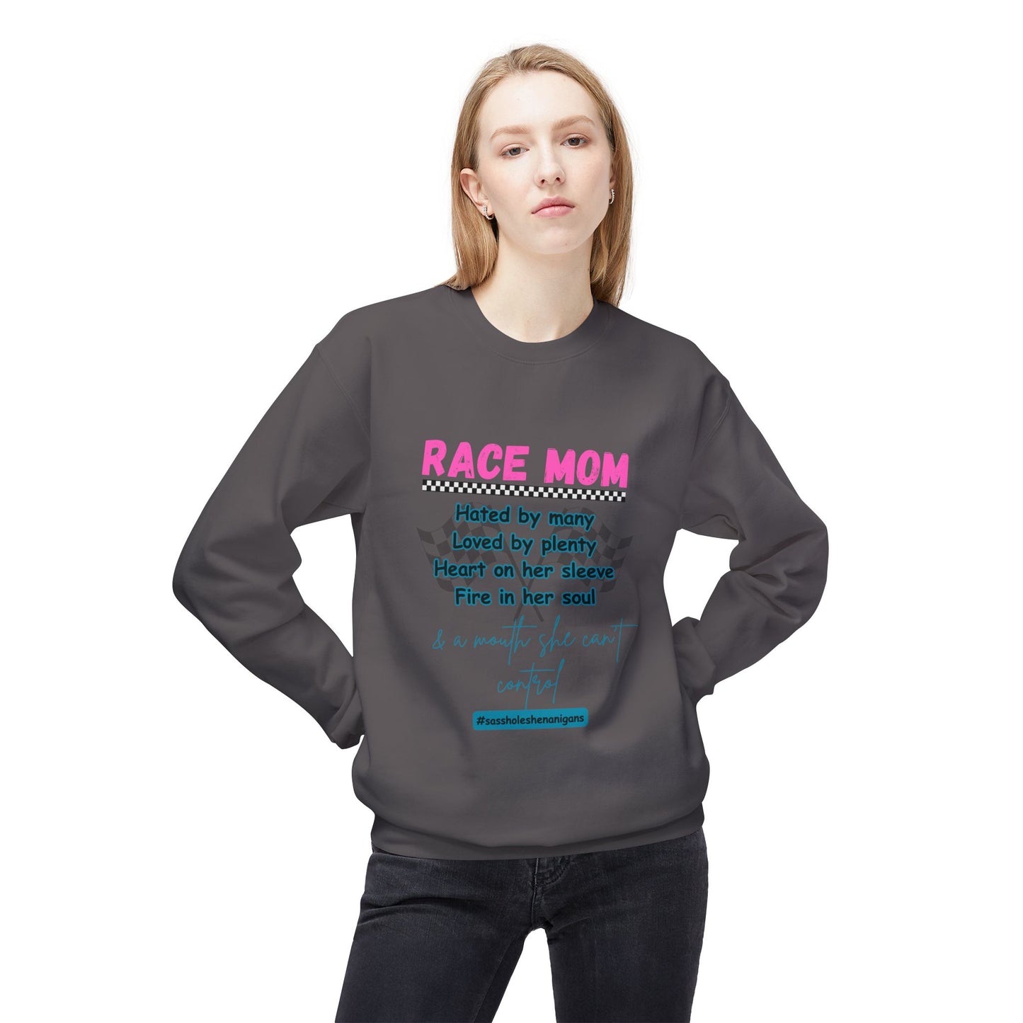 Race Mom Softstyle Fleece Sweatshirt