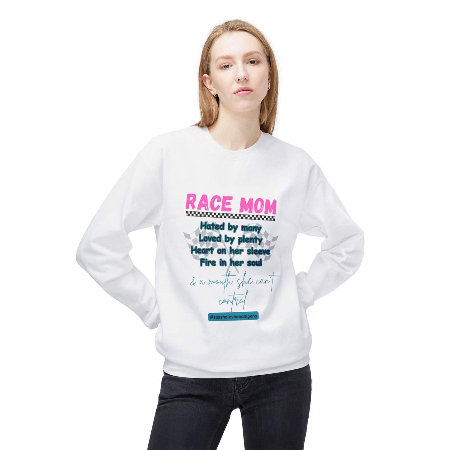 Race Mom Softstyle Fleece Sweatshirt