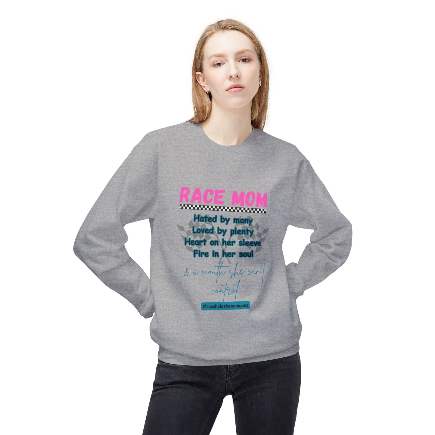 Race Mom Softstyle Fleece Sweatshirt