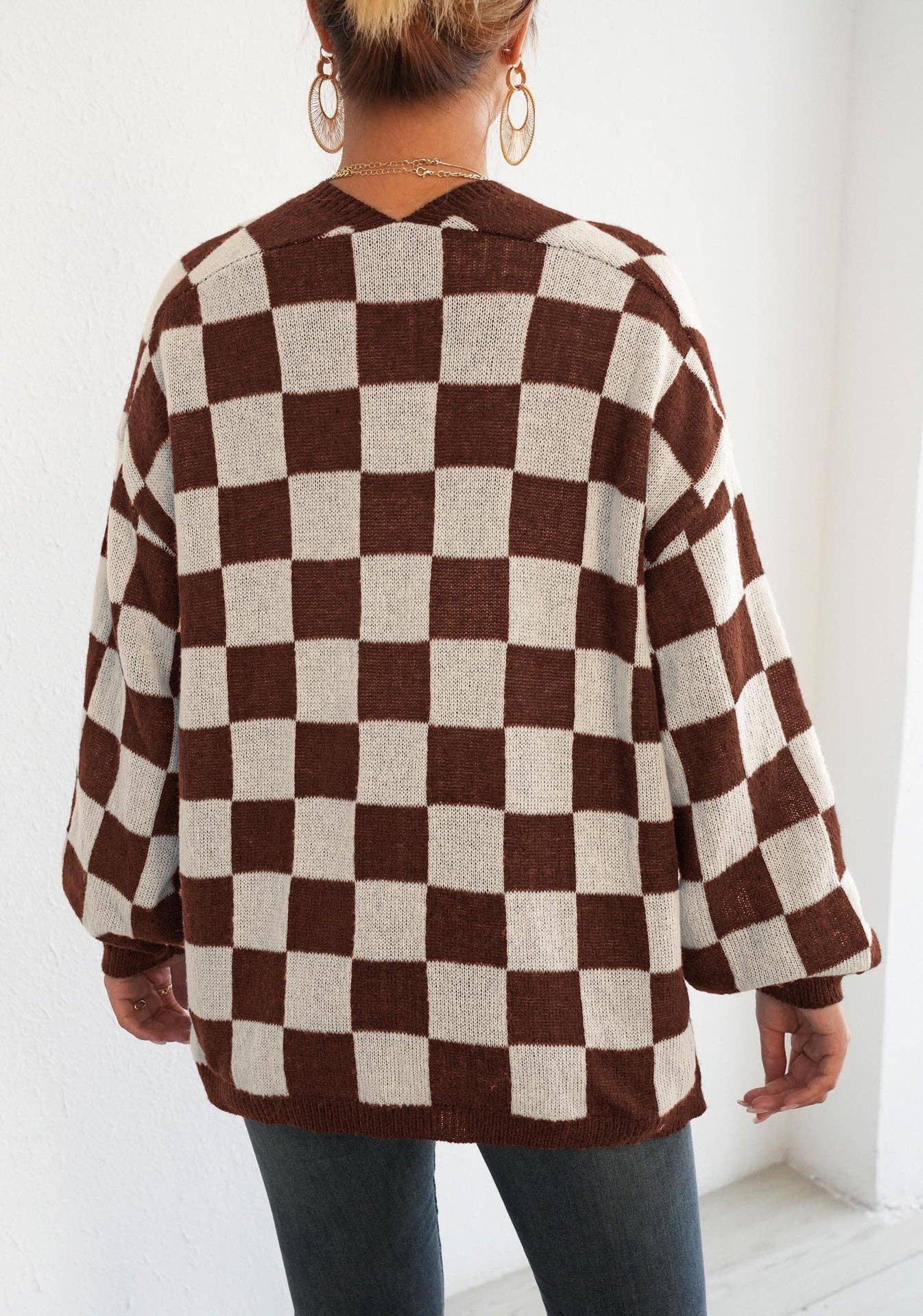 Checkered Cardigan