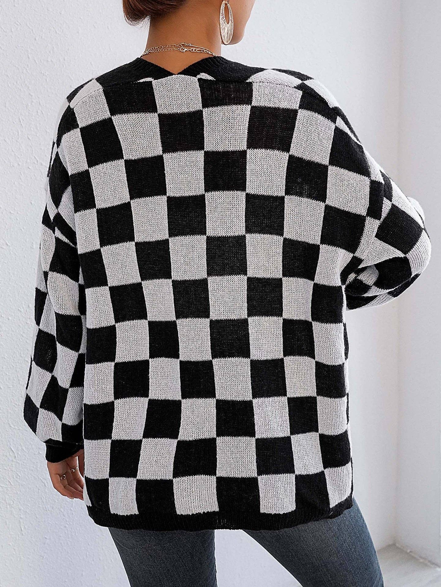 Checkered Cardigan