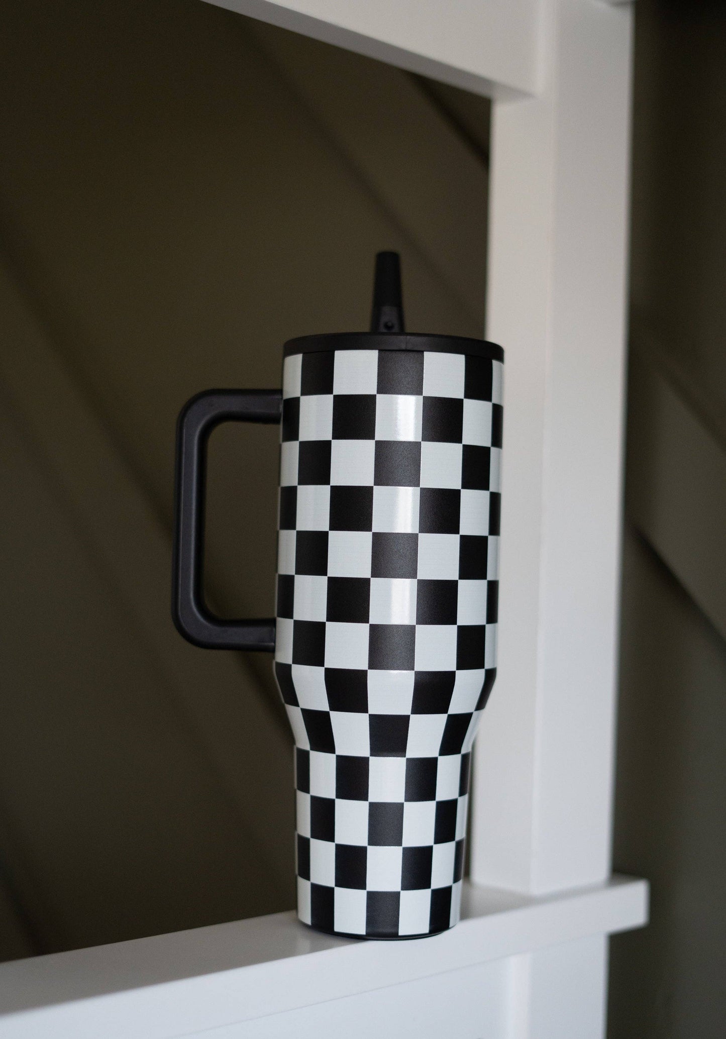 Black Checker 40 Oz Tumbler