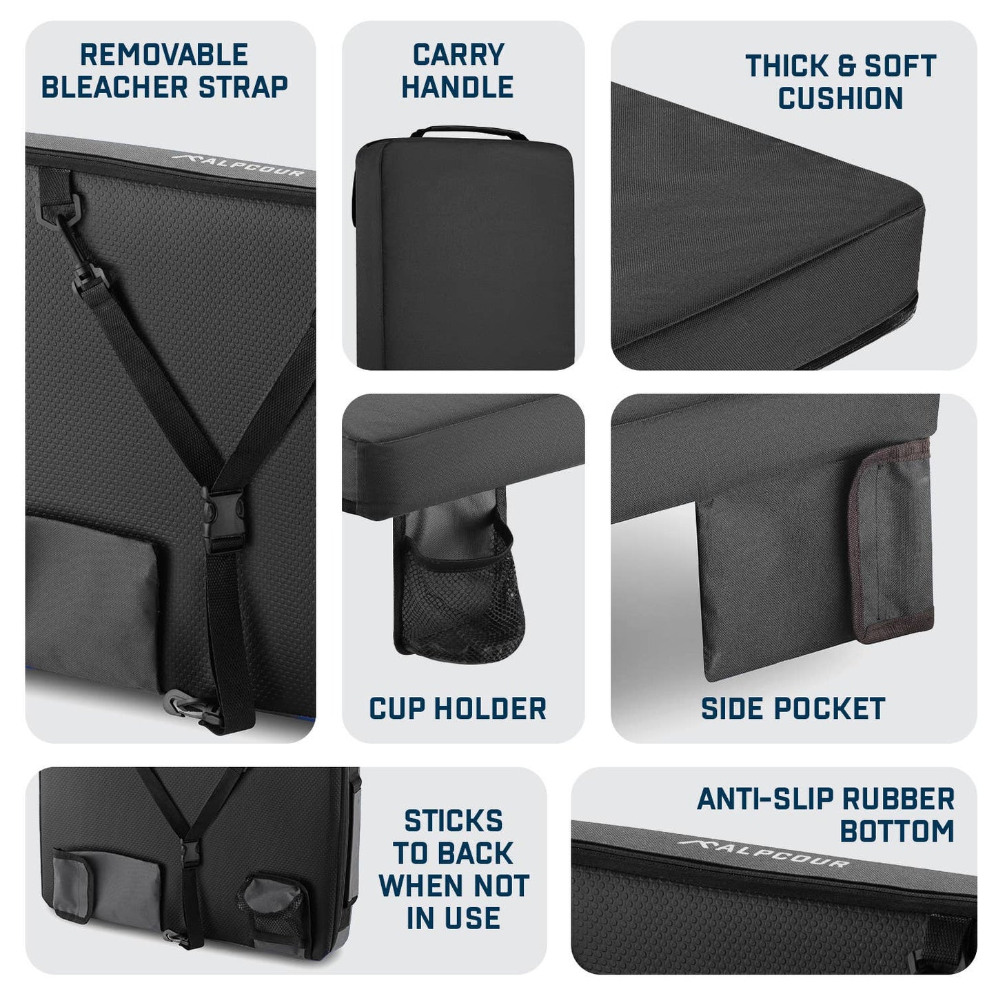 Heated Stadium Cushion with Pockets