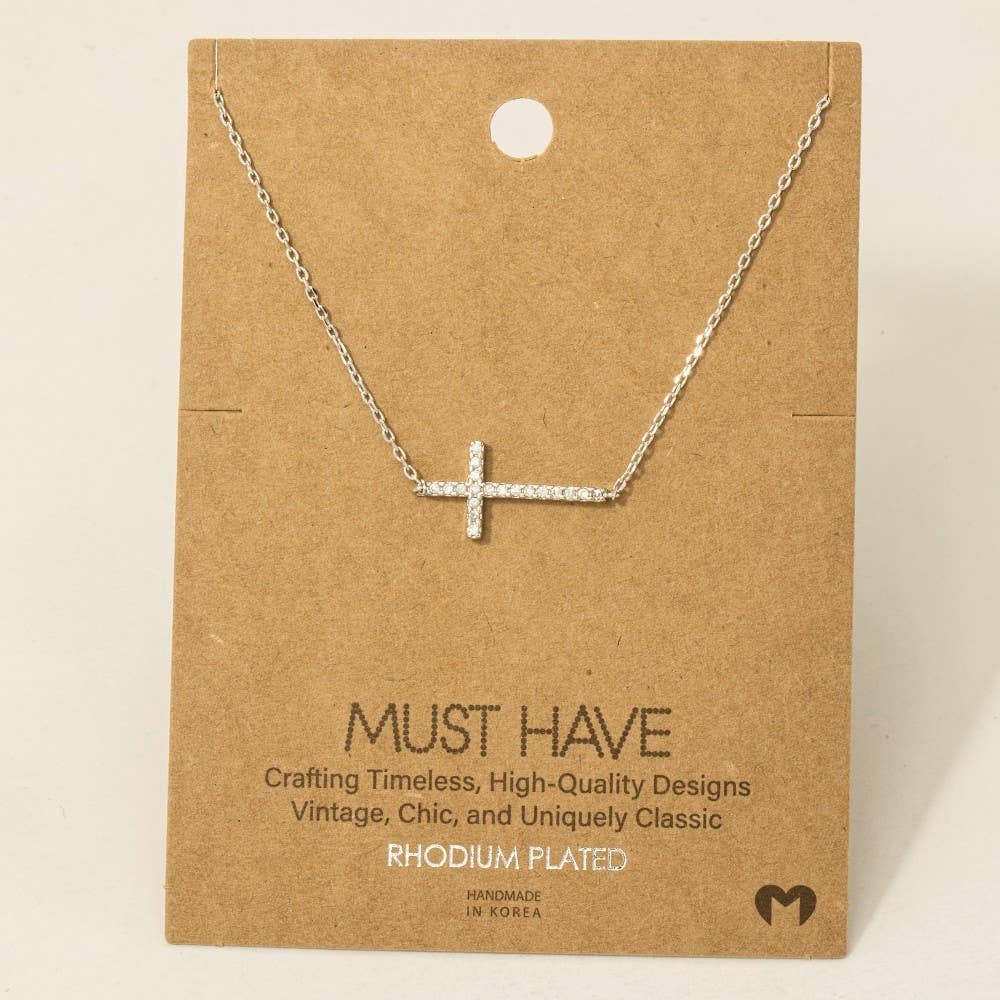 Cross Jewel Pendant Necklace
