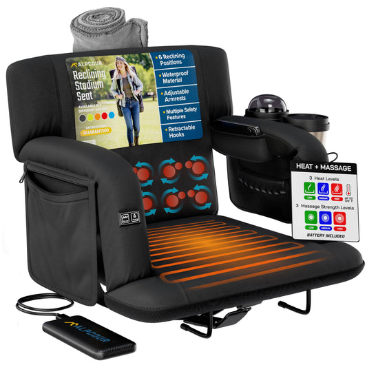 Premium Reclining Stadium Seat - Heated + Massage