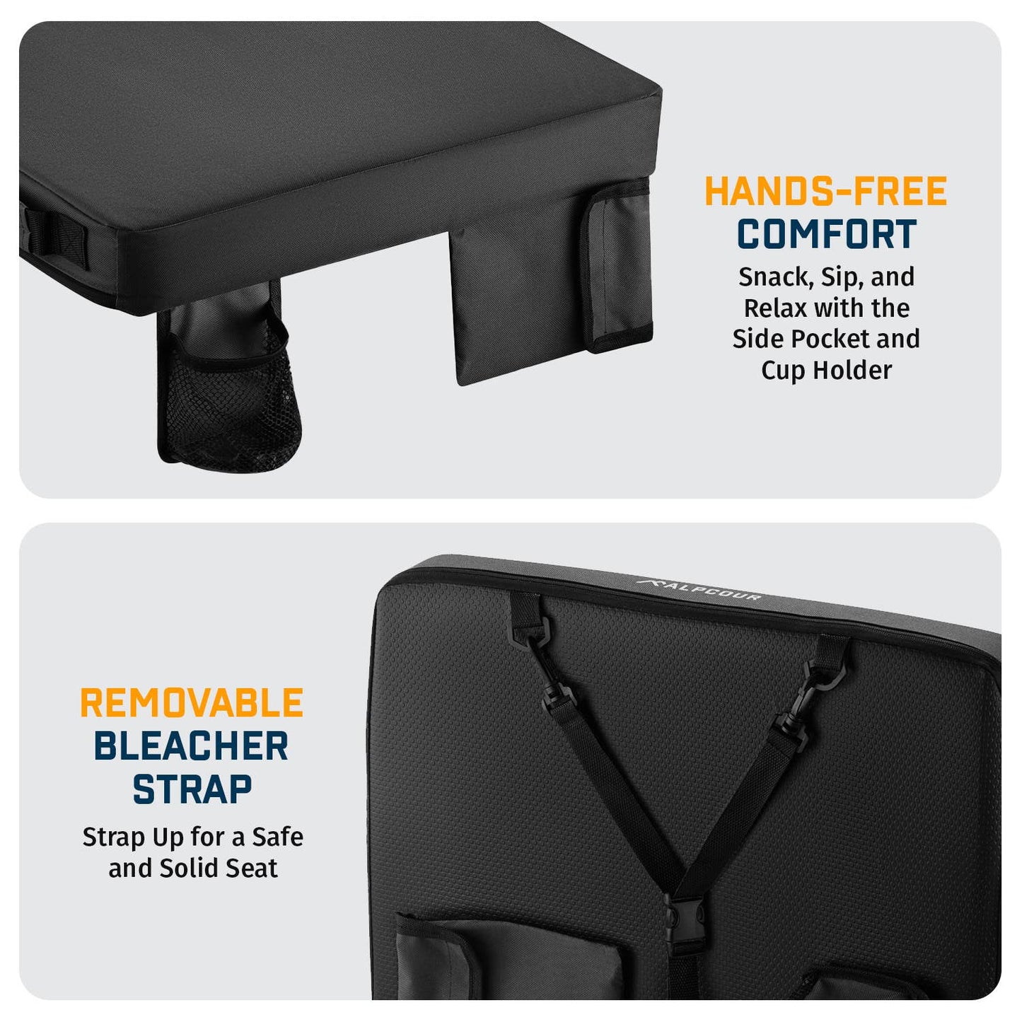 Heated Stadium Cushion with Pockets