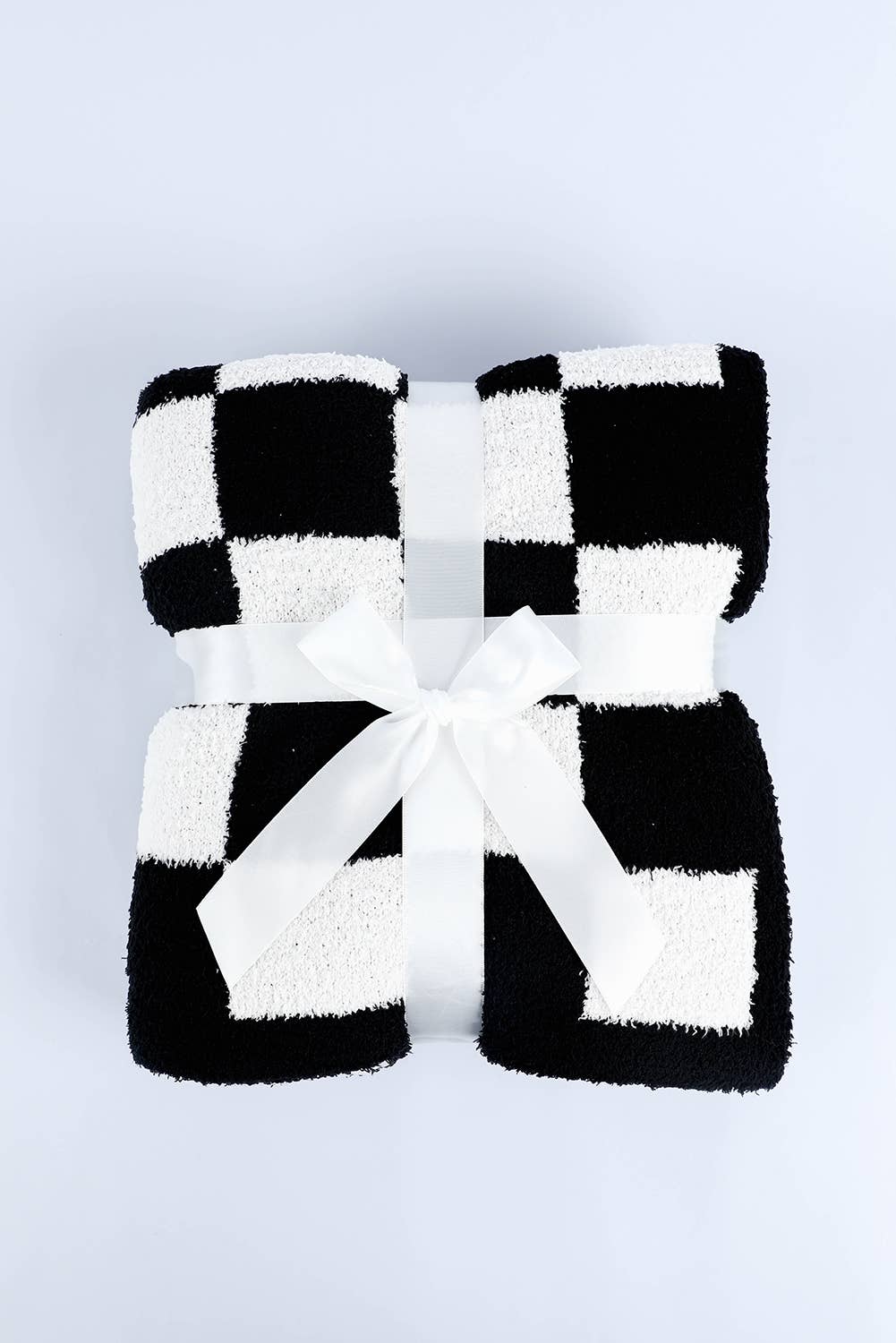 Plush Checkered Print Sofa Blanket 50*60inch